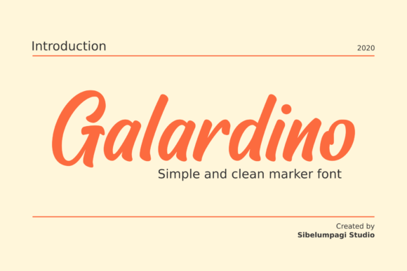 Galardino Font Poster 1