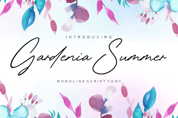 Gardenia Summer Font Poster 1