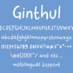 Ginthul Font Poster 8