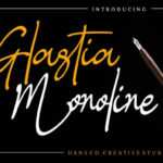 Glastia Monoline Font Poster 1