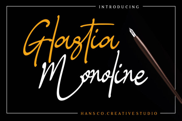 Glastia Monoline Font Poster 1