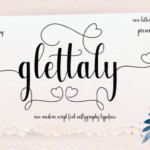Glettaly Font Poster 1