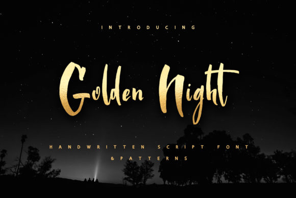 Golden Night Font Poster 1