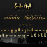 Golden Night Font Poster 3