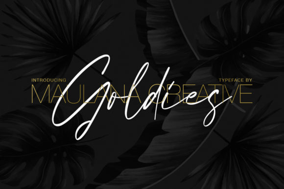 Goldies Signature Font Poster 1