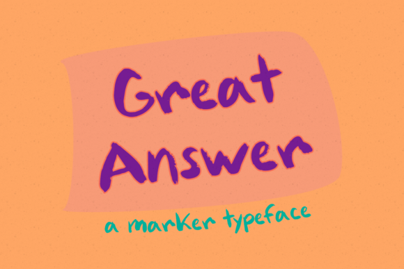 Great Answer Font Poster 1