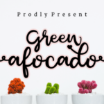 Green Afocado Font Poster 1