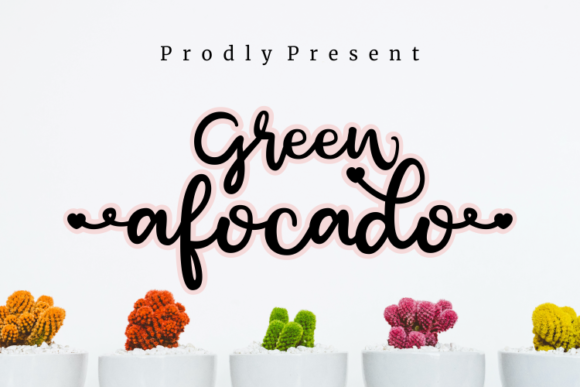 Green Afocado Font Poster 1