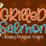 Grilled Salmon Font Poster 1