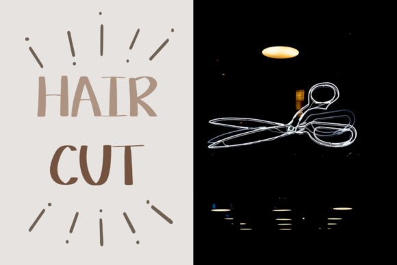 Hair Cut Font Poster 1