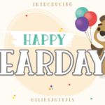 Happy Bearday Font Poster 1