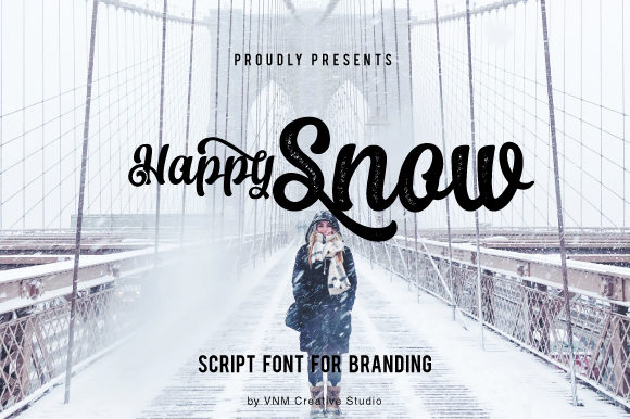 Happy Snow Font Poster 1
