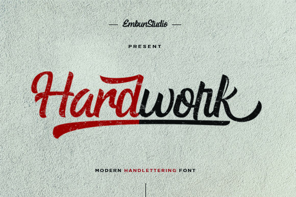 Hardwork Font Poster 1