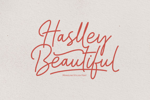 Haslley Beautiful Font Poster 1