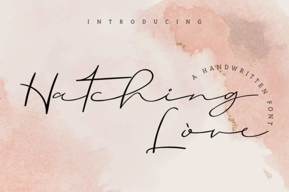 Hatching Love Font Poster 1