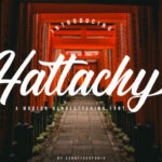 Hattachy  Modern Handlettering Font Poster 1