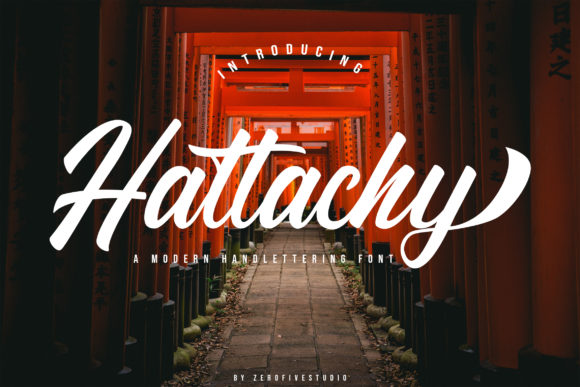 Hattachy  Modern Handlettering Font Poster 1