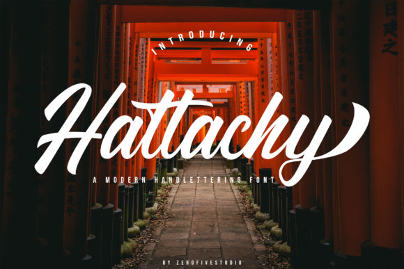 Hattachy  Modern Handlettering Font Poster 1