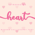 Heart Font Poster 1