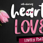Heart Love Font Poster 1