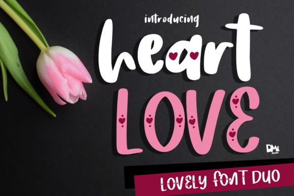 Heart Love Font Poster 1