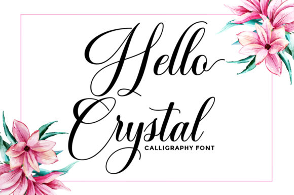Hello Crystal Font Poster 1