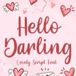 Hello Darling Font Poster 1