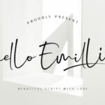 Hello Emillia Font Poster 1