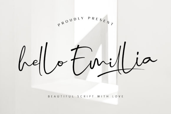 Hello Emillia Font Poster 1