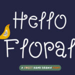 Hello Floral Font Poster 1