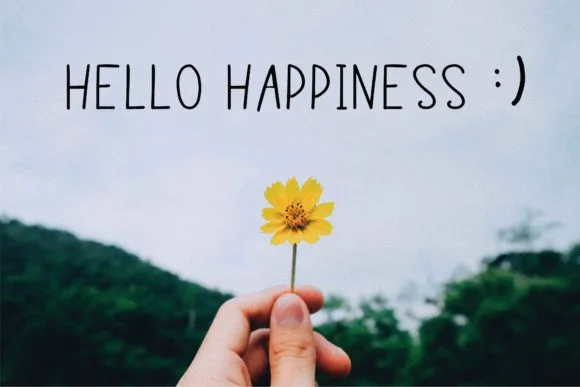 Hello Happiness Font Hello Happiness Font Poster 1