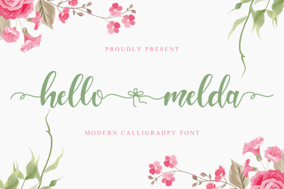 Hello Melda Font Poster 1