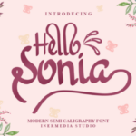 Hello Sonia Font Poster 1