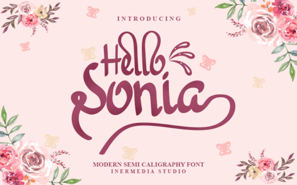 Hello Sonia Font Poster 1