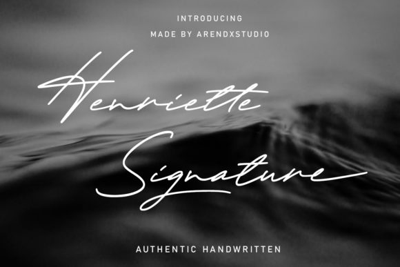 Henriette Signature Font Poster 1