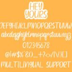 Hey Yours Font Poster 6