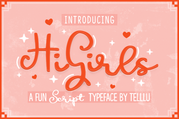 Hi Girls Font Poster 1