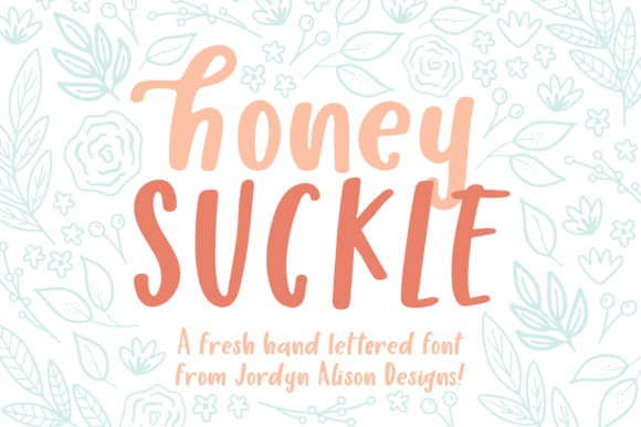 Honey Suckle Font Poster 1