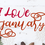 I Love January Font Poster 1