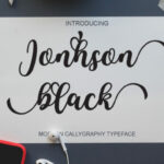 Jonhson Black Font Poster 1