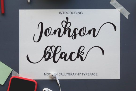 Jonhson Black Font Poster 1