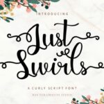 Just Swirls Font Poster 1