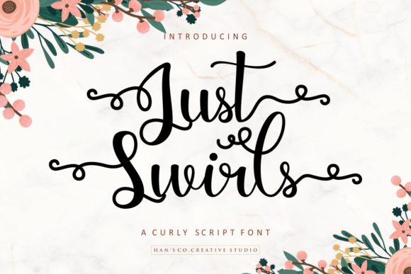 Just Swirls Font Poster 1