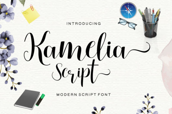 Kamelia Script Font Poster 1