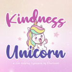 Kindness Unicorn Font Poster 1