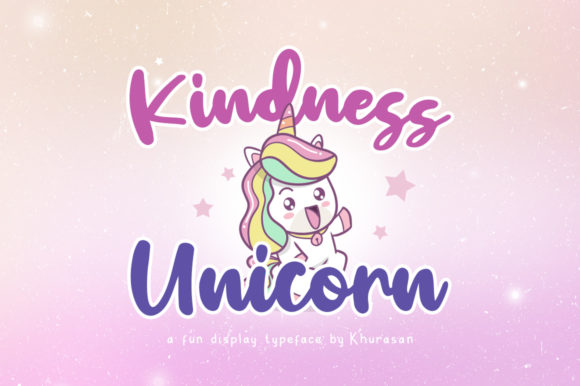 Kindness Unicorn Font Poster 1