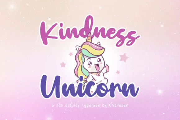 Kindness Unicorn Font Kindness Unicorn Font Poster 1