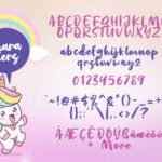 Kindness Unicorn Font Poster 5