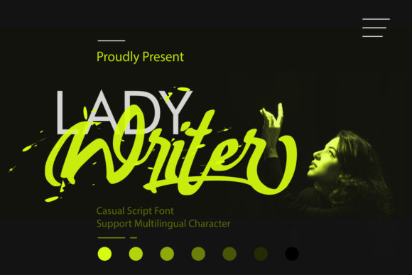 Lady Writer Font Poster 1