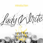 Lady Writer Skinny Font Poster 1